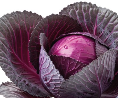 Rotkohlkopf mit Blättern